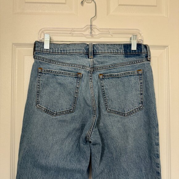 ABERCROMBIE & FITCH Mid Rise 90s Straight Jean Raw Hem 28 Regular - Picture 5 of 7